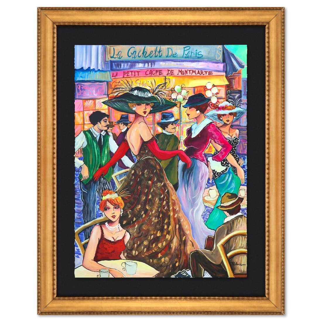 Patricia Govezensky- Original Watercolor on Paper "Serene Harmony": Artist: Patricia Govezensky. Medium: Original Watercolor on Paper. Title: Serene Harmony. Size: 30" x 22". Measures approx. 40" x 32" (framed). Signature: Hand signed. Certificate of Authenticity: is