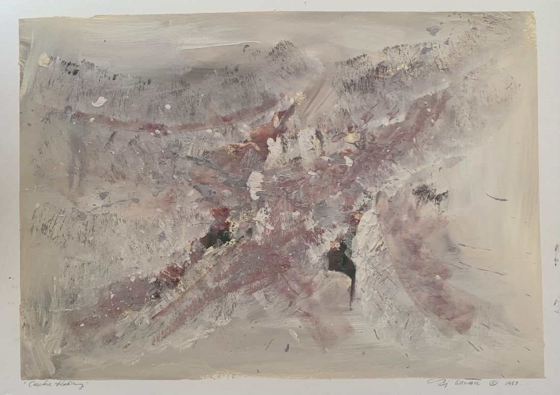 Bi Wesibie- Original painting on paper: Artist: Bi Wesibie. Medium: Original painting on paper. Size: 24" x 30". Signature: Hand Signed. Reference#: 25112.