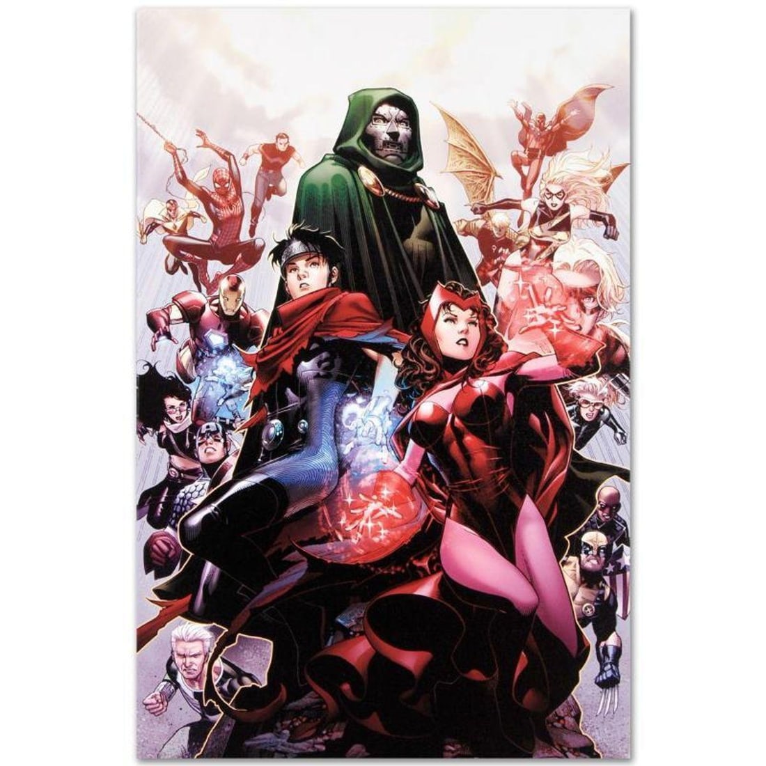 Marvel Comics "Avengers: The Children's Crusade #4" Numbered Limited Edition Giclee on Canvas by Jim: A piece of comic book history, this limited edition, from original art by Jim Cheung, depicts the Avengers. Jim Cheung was named as one of 2005's "Young Guns" by Marvel Editor-in-Chief, and has been d