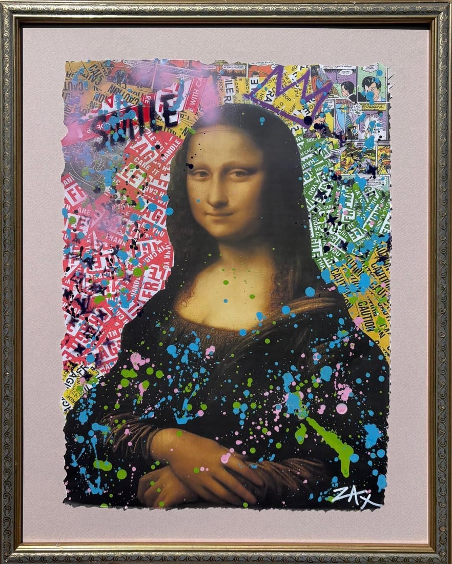 E.M ZAX- 1/1 unique on paper: Artist: E.M ZAX. Medium: 1/1 unique on paper. Measures approx. 26" x 36" (framed). Signature: Hand signed by the artist. Reference#: 33369.