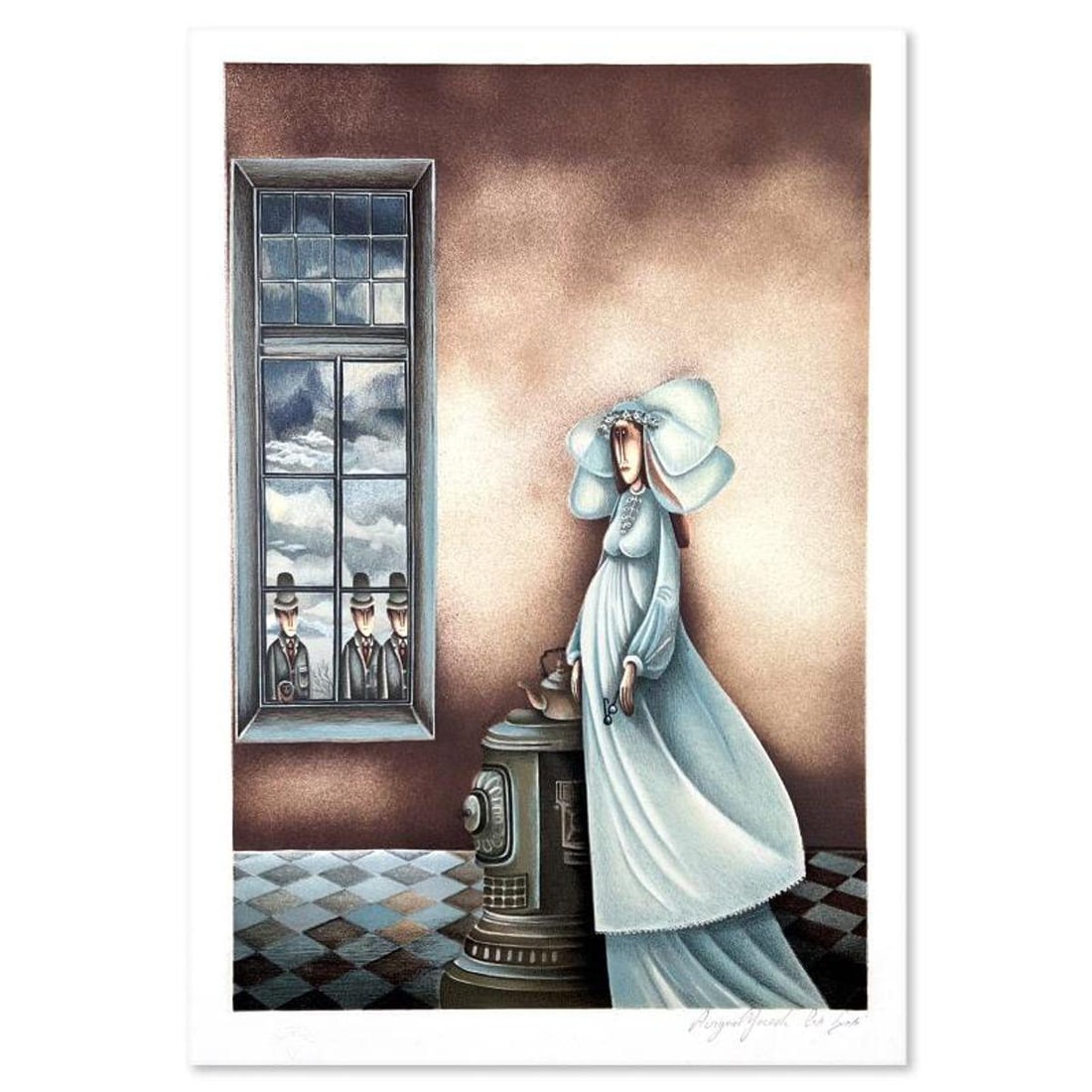 Avigail Yoresh, Limited Edition Serigraph, Hand Signed and Numbered with Letter of Authenticity.: This is a limited edition serigraph on paper by Avigail Yoresh. The piece comes hand signed by the artist, numbered, and with a letter of authenticity. Measures approximately 17" x 11". Reference#: 94