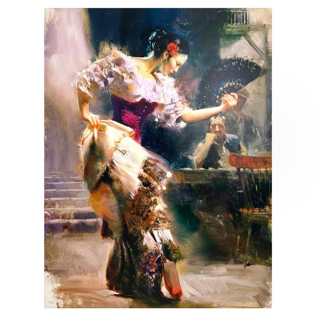 Pino (1939-2010), "Spanish Dancer" Limited Edition on Canvas, Numbered 44/250 and Hand Signed with (1 of 2)
