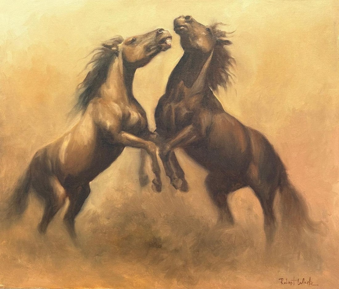 Robert White- Original acrylic painting on canvas: Artist: Robert White. Medium: Original acrylic painting on canvas. Size: 20" x 24". Signature: Signed. Reference#: 25203.