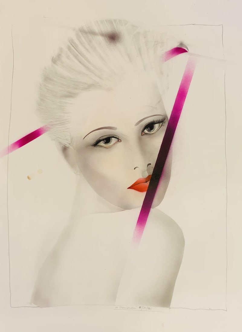 M. Szaniawski- Airbrush on paper: Artist: M. Szaniawski. Medium: Airbrush on paper. Size: 14" x 20". Signature: Signed. Reference#: 25085.