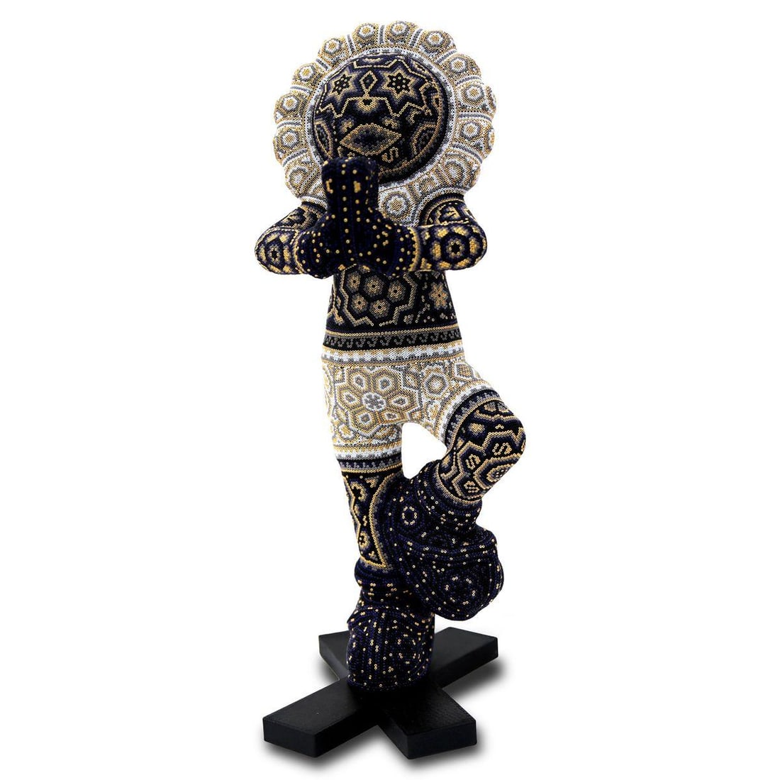 Rick Wolfryd- Original Mixed Media Sculpture "Meditation": Artist: Rick Wolfryd. Medium: Original Mixed Media Sculpture. Title: Meditation. Size: 19" x 8". Signature: Hand Signed by the artist. Certificate of Authenticity: Is included. Additional: 19x8x6". Re