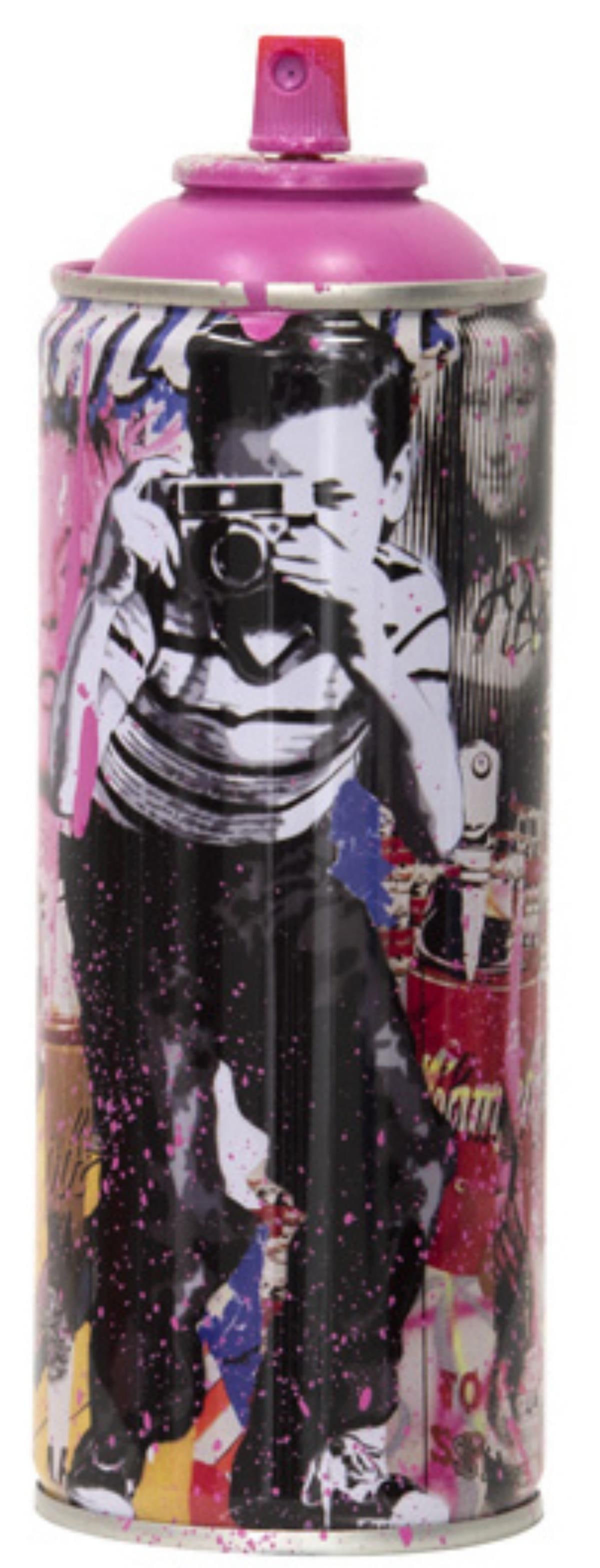 Mr. Brainwash- SPRAY CAN "SMILE (FULL), 2020": Artist: Mr. Brainwash. Medium: SPRAY CAN. Title: SMILE (FULL), 2020. Size: 7.5" x 2.5". Signature: Numbered and dated. Additional: Cans Include Case. Reference#: 14469.