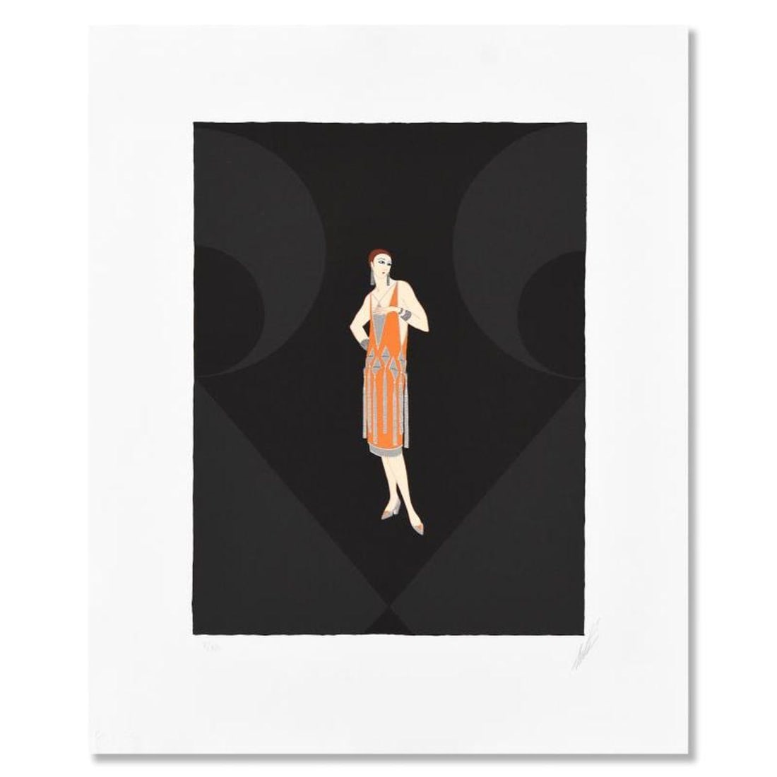 Erte (1892-1990), "Manhattan Marry I" Limited Edition Serigraph, Numbered V/XII and Hand Signed with (1 of 2)