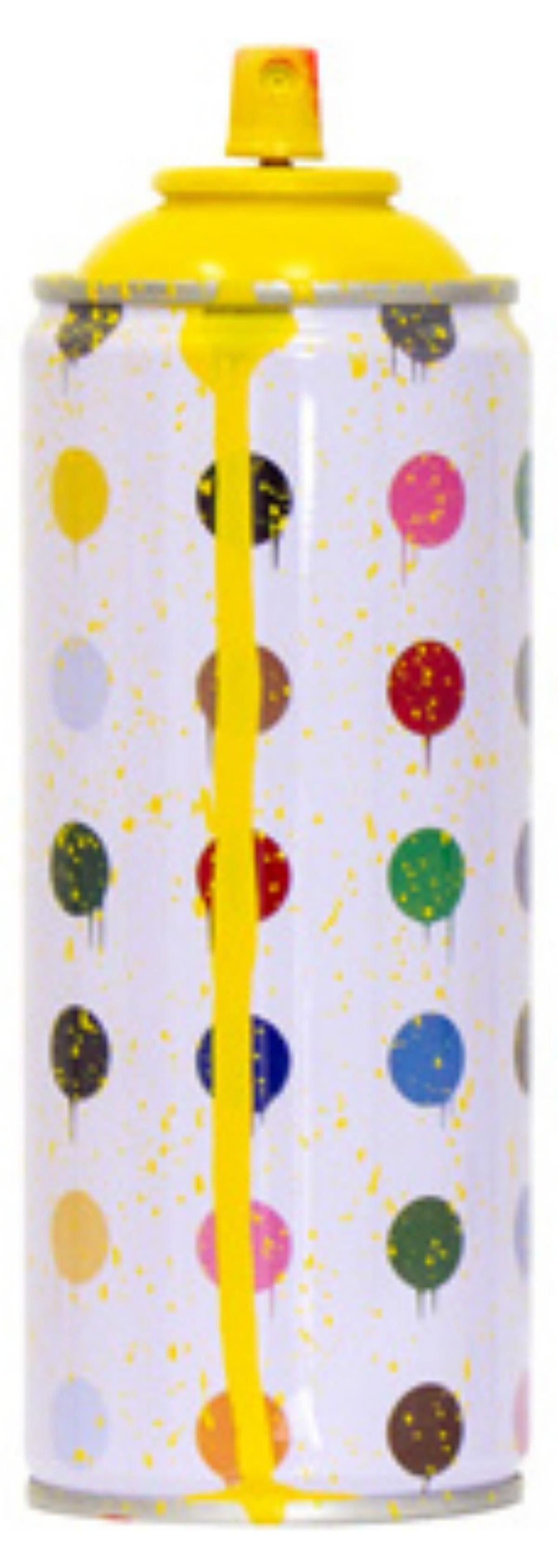 Mr. Brainwash- SPRAY CAN "HIRST DOTS, 2020": Artist: Mr. Brainwash. Medium: SPRAY CAN. Title: HIRST DOTS, 2020. Size: 7.5" x 2.5". Signature: Numbered and dated. Additional: Cans Include Case. Reference#: 14462.