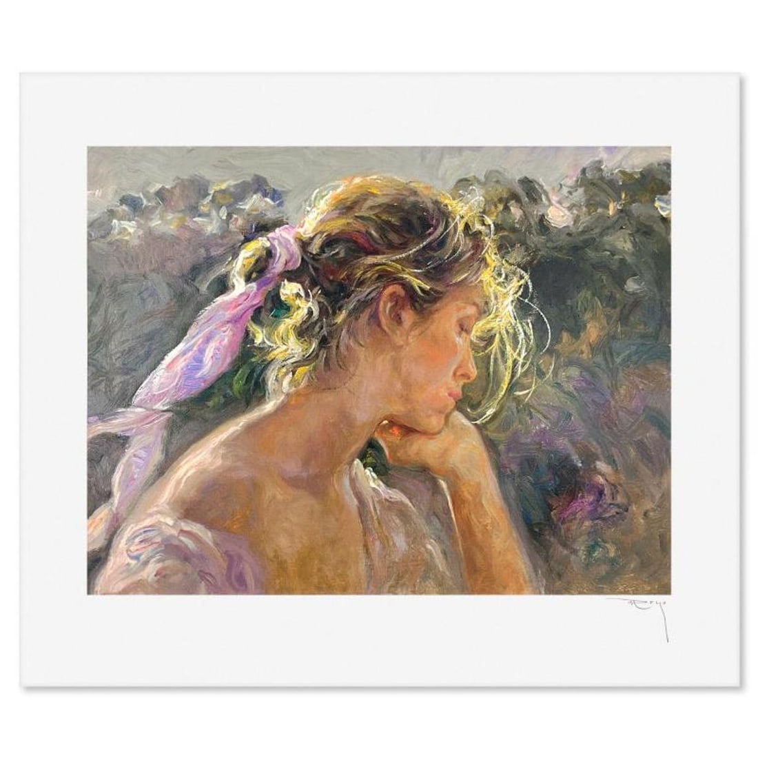 Royo, "Armonia" Hand Signed Serigraph with Letter of Authenticity.: Armonia is a serigraph on paper by Royo, hand signed by the artist. This piece is not numbered. Includes Letter of Authenticity. Measures approx. 20.5" x 27" (border), 15" x 22" (image).