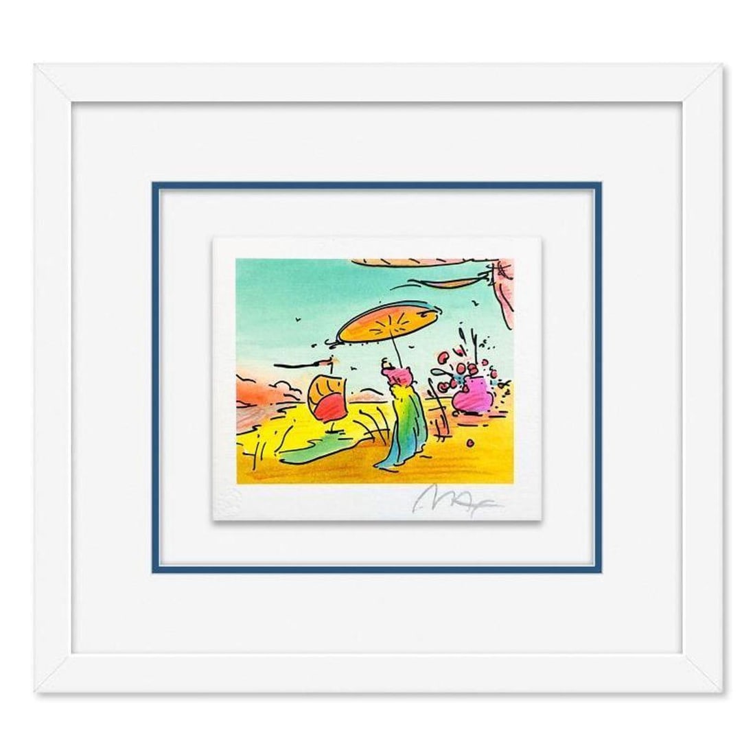 Peter Max, "Sage, Sailboat and Vase Series I" Framed Limited Edition Lithograph, Numbered and Hand: Sage, Sailboat and Vase Series I is a limited edition lithograph on paper by Peter Max, numbered and hand signed by the artist. This piece comes framed. Includes Certificate of Authenticity from Peter