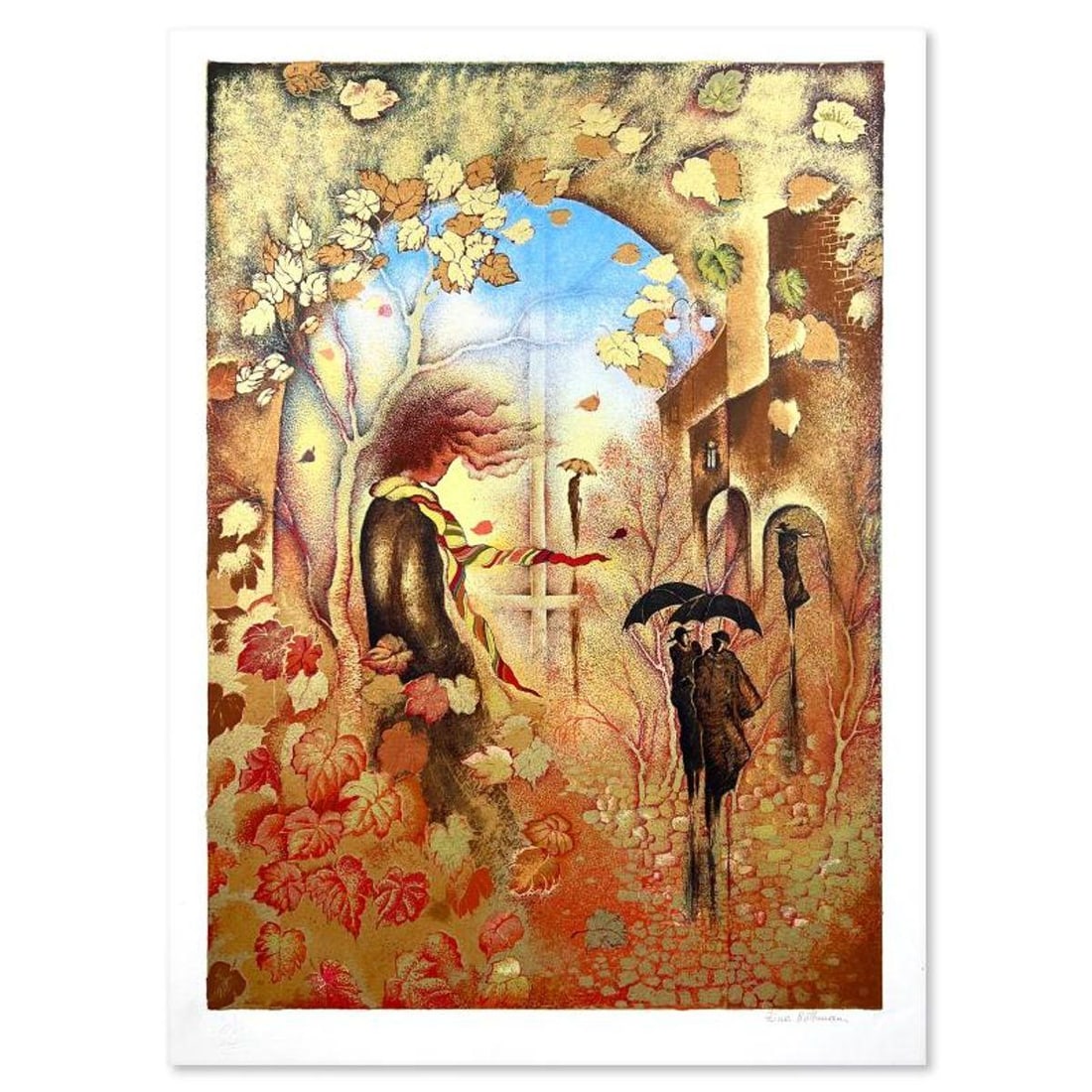 Zina Roitman, Limited Edition Serigraph, Hand Signed and Numbered, Letter of Authenticity.: This is a limited edition serigraph on paper by Zina Roitman. The piece comes hand signed by the artist, numbered, and with a letter of authenticity. Measures approximately 26.5" x 19". Reference#: 93