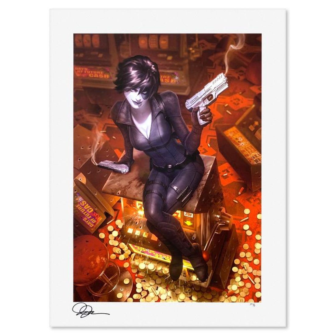 Marvel Comics & Alex Garner, "Domino Luck Be a Lady" Limited Edition, PP Numbered 3/4 and Hand: Domino Luck Be a Lady is a limited edition giclee on paper from Marvel Comics and Alex Garner, PP numbered 3/4 and hand signed by the artist. Includes Letter of Authenticity. Measures approx. 24" x 18