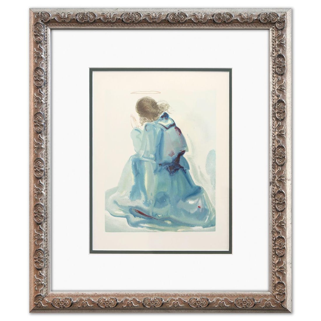 Salvador Dali- Original Color Woodcut on B.F.K. Rives Paper "Paradise 2": Artist: Salvador Dali. Medium: Original Color Woodcut on B.F.K. Rives Paper. Title: Paradise 2. Size: 13" x 10". Measures approx. 20" x 18" (framed). Certificate of Authenticity: Is included.