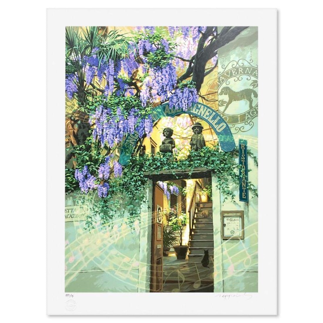 Teppei Sasakura, "Glicine" Limited Edition Printers Proof, Numbered 1/5 and Hand Signed with Letter: Glicine is a limited edition printers proof on paper by Teppei Sasakura, numbered 1/5 and hand signed by the artist. Includes Letter of Authenticity. Measures approx. 33" x 24" (border), 28" x 20" (im