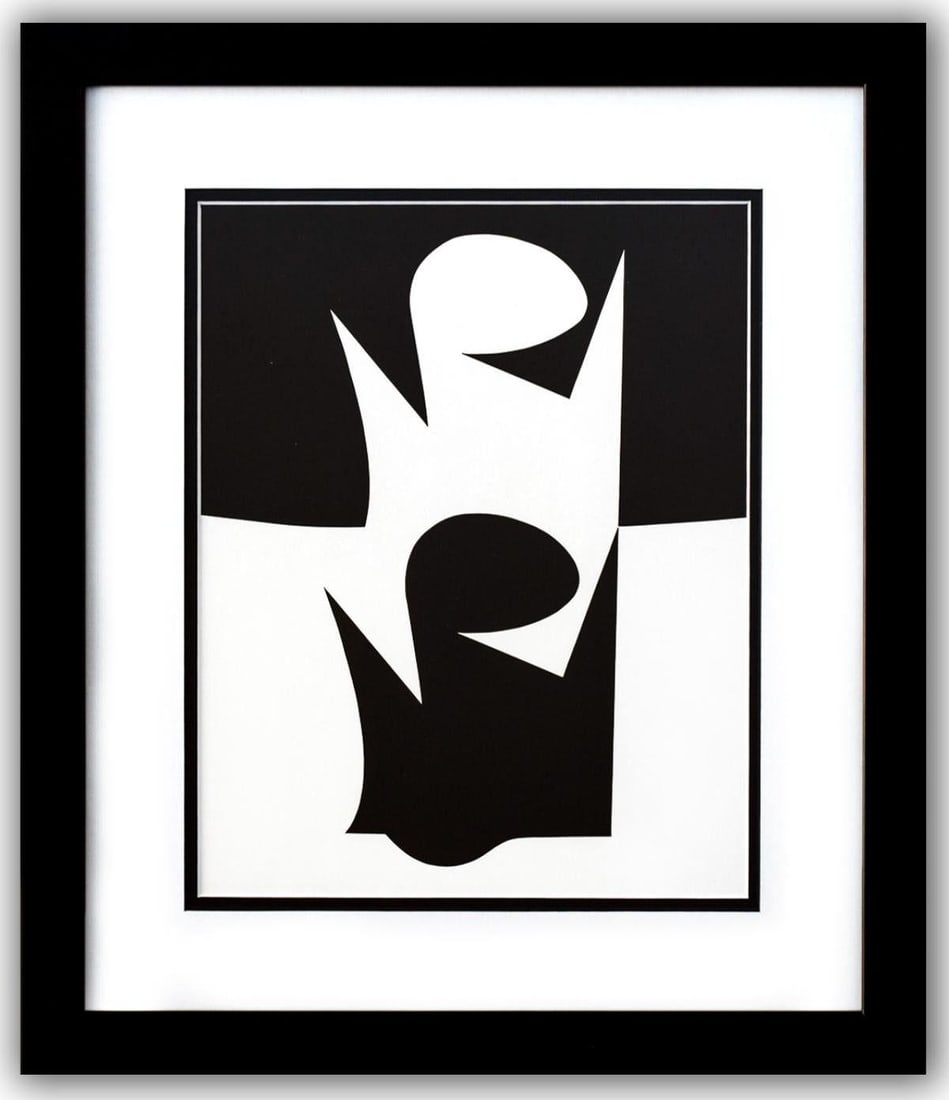 Victor Vasarely- Heliogravure Print "Untitled": Artist: Victor Vasarely. Medium: Heliogravure Print. Title: Untitled. Size: 14" x 11". Measures approx. 21" x 18" (framed). Additional: Custom Framed. Reference#: 21418.