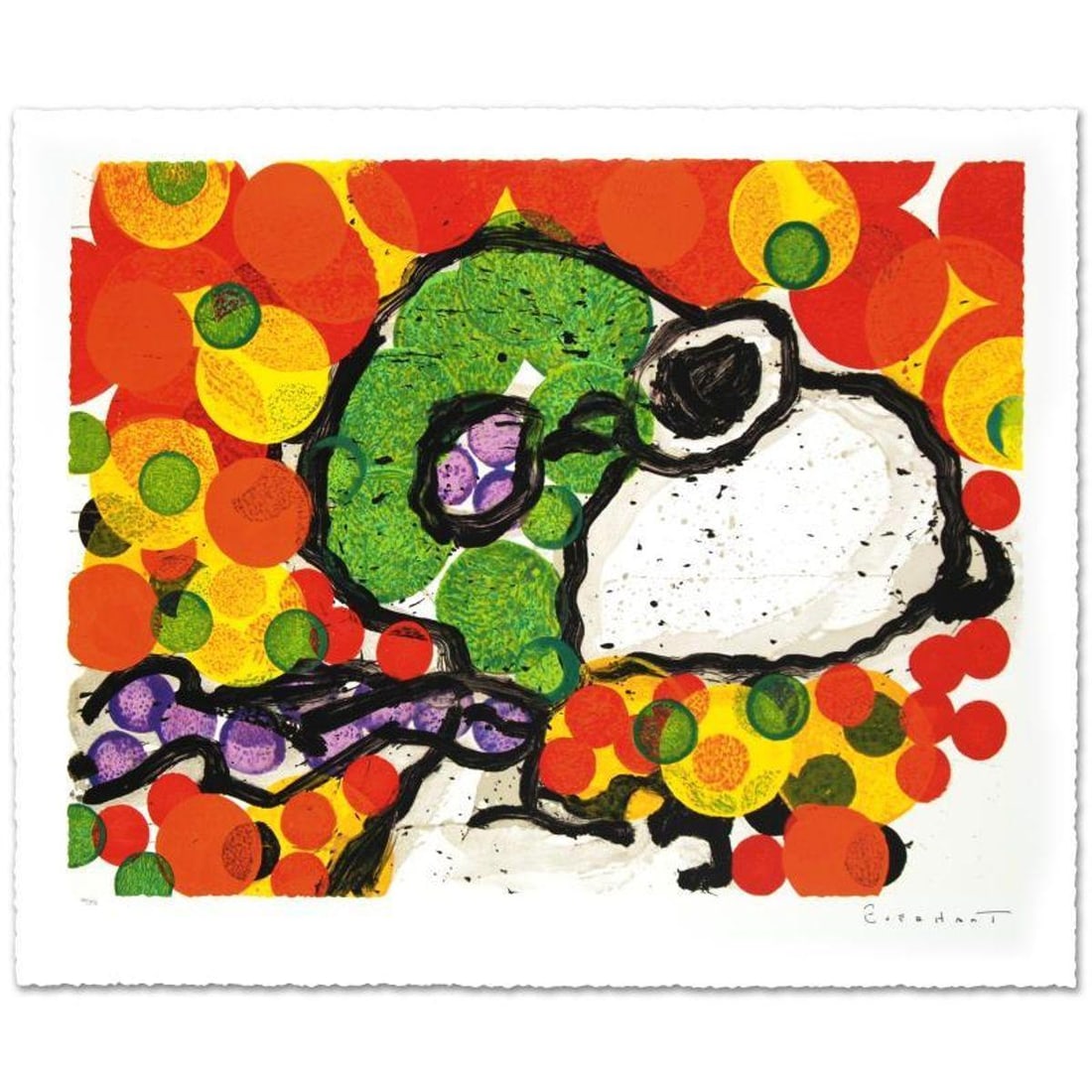 Synchronize My Boogie-Afternoon Limited Edition Hand Pulled Original Lithograph by Renowned Charles: Synchronize My Boogie - Afternoon is a limited edition hand pulled original lithograph on museum quality deckle-edge paper, numbered and hand signed by Tom Everhart. This is one of the final Everhart