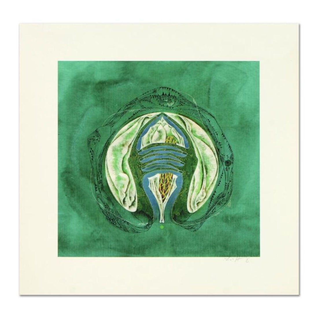 Lu Hong "Mudra Uttarabodhi, Epiphany" Hand Signed Limited Edition Giclee with Letter of: Mudra Uttarabodhi, Epiphany is an limited edition giclee on canvas, by Lu Hong. Hand signed by the artist, this piece comes with a letter of authenticity. Measures approx. 10" x 10" (image).