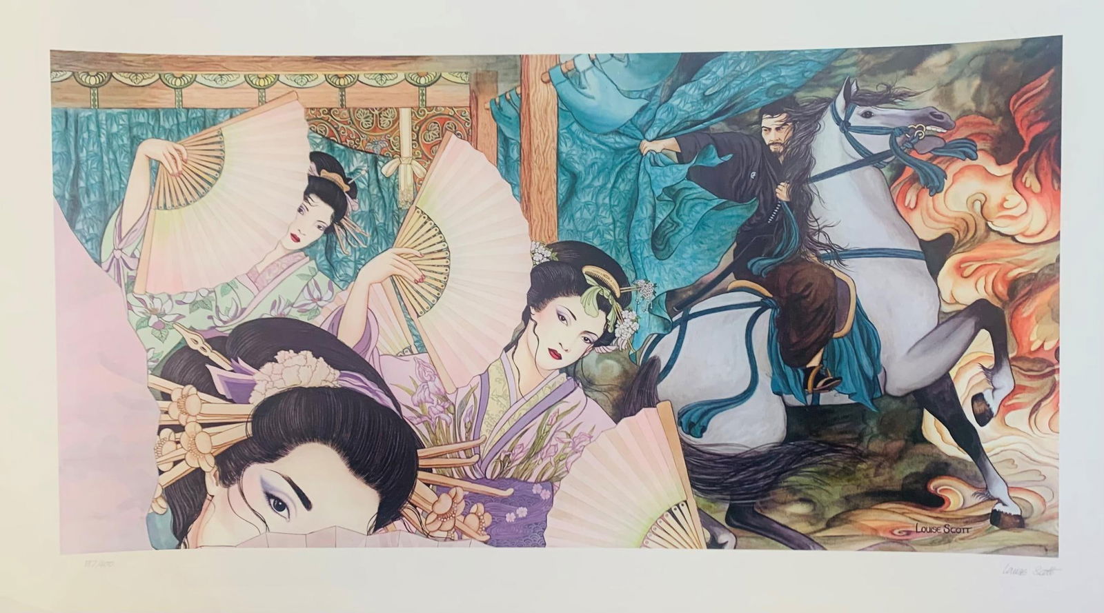 Louise Scott- Limited edition offset lithograph on paper: Artist: Louise Scott. Medium: Limited edition offset lithograph on paper. Size: 20" x 30". Signature: Signed. Reference#: 25092.