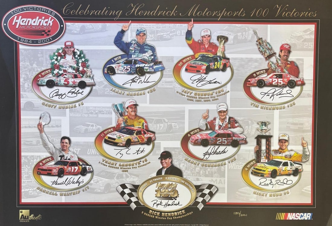 NASCAR- Limited edition lithograph on paper: Artist: NASCAR. Medium: Limited edition lithograph on paper . Size: 24" x 32". Additional: Numbered. Reference#: 25151.