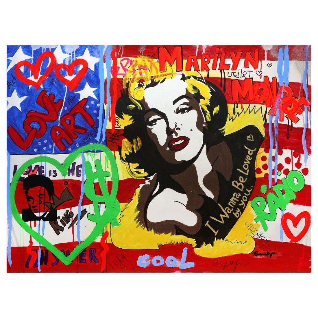 Nastya Rovenskaya- Mixed Media "Show Time": Artist: Nastya Rovenskaya. Medium: Mixed Media. Title: Show Time. Size: 30" x 40". Signature: Hand Signed. Certificate of Authenticity: Is included. Reference#: 44341.