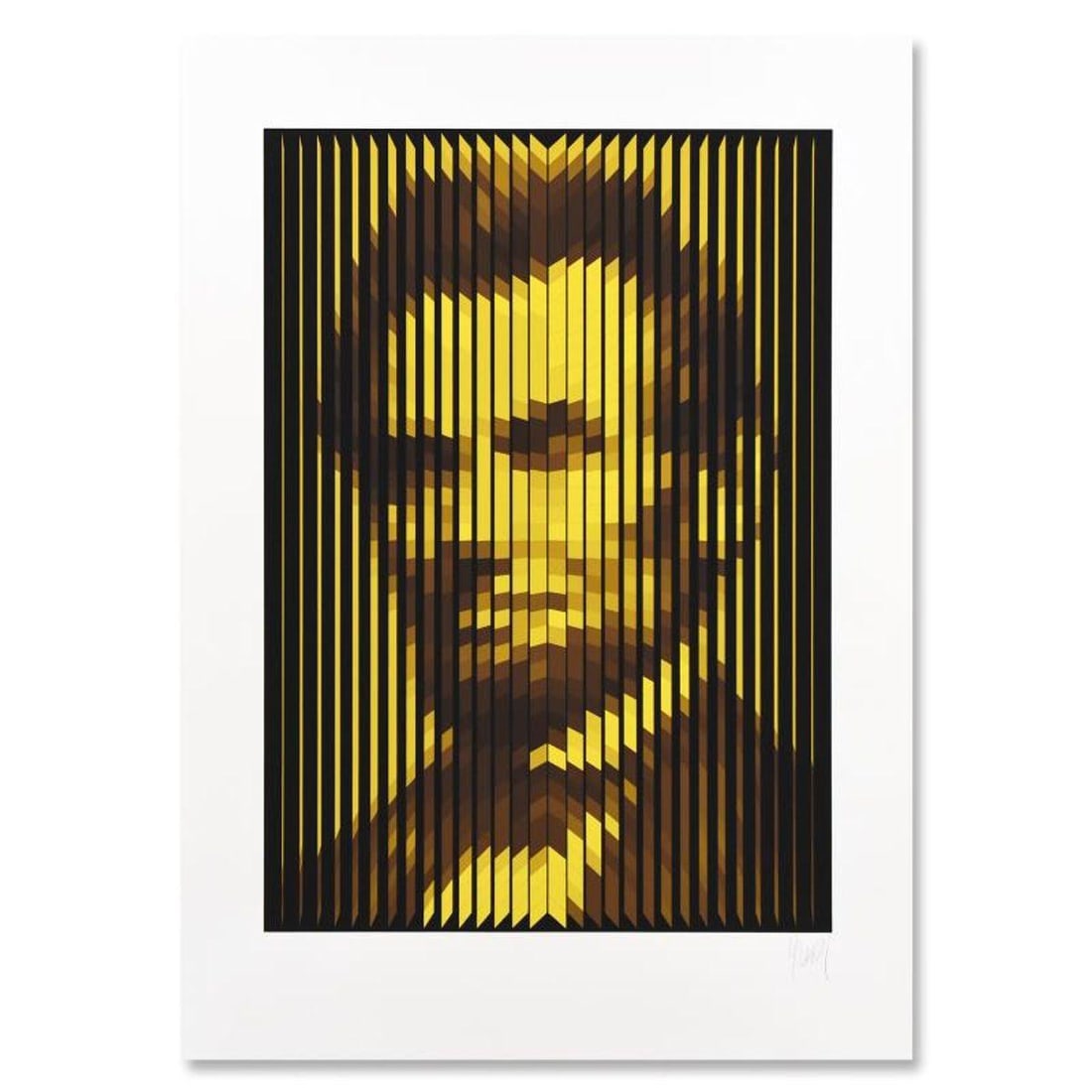 Jean-Pierre Yvaral (1934-2002), "Abraham Lincoln" Limited Edition Serigraph, Numbered and Hand: Abraham Lincoln is a limited edition serigraph on paper by Jean-Pierre Yvaral (1934-2002), numbered and hand signed by the artist. Includes Letter of Authenticity. Measures approx. 28" x 41" (with