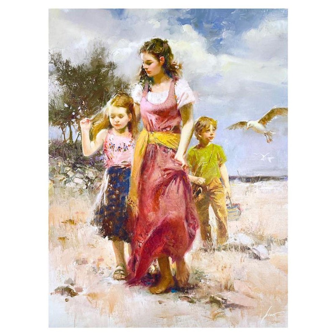 Pino (1939-2010) "Sea Spray" Limited Edition on Canvas, Numbered and Hand Signed with Certificate of: Sea Spray is a limited edition giclee on canvas by Pino (1939-2010), numbered and hand signed by the artist. Includes Certificate of Authenticity. Measures approx. 40" x 30" (image). Reference#: 93169