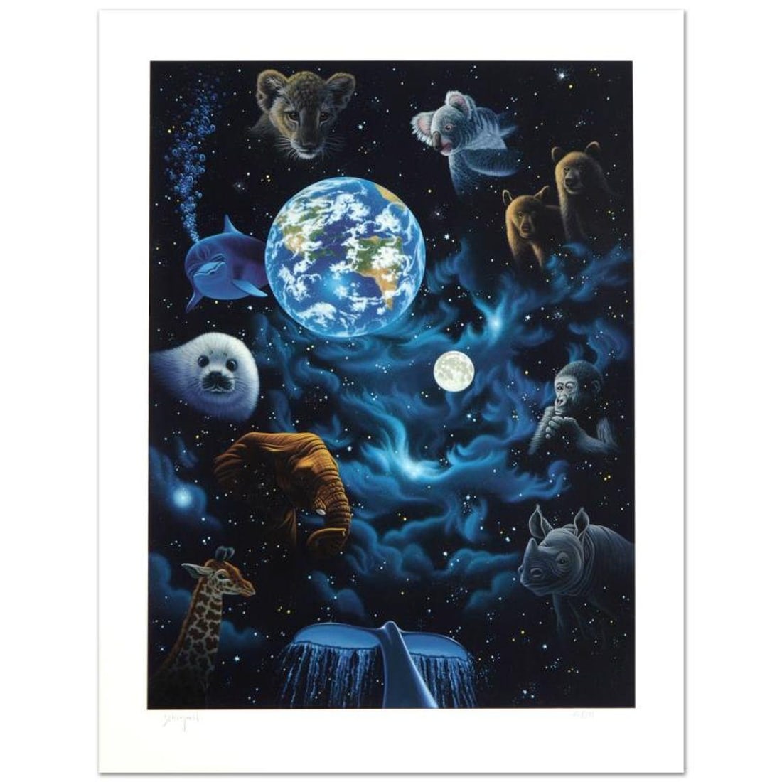 William Schimmel, "All the World's Children" Limited Edition Serigraph, Numbered and Hand Signed: All the World's Children is a limited edition serigraph on paper by William Schimmel, numbered and hand signed by the artist! Includes Certificate of Authenticity! Measures approx. 27.5" x 35.5" (with