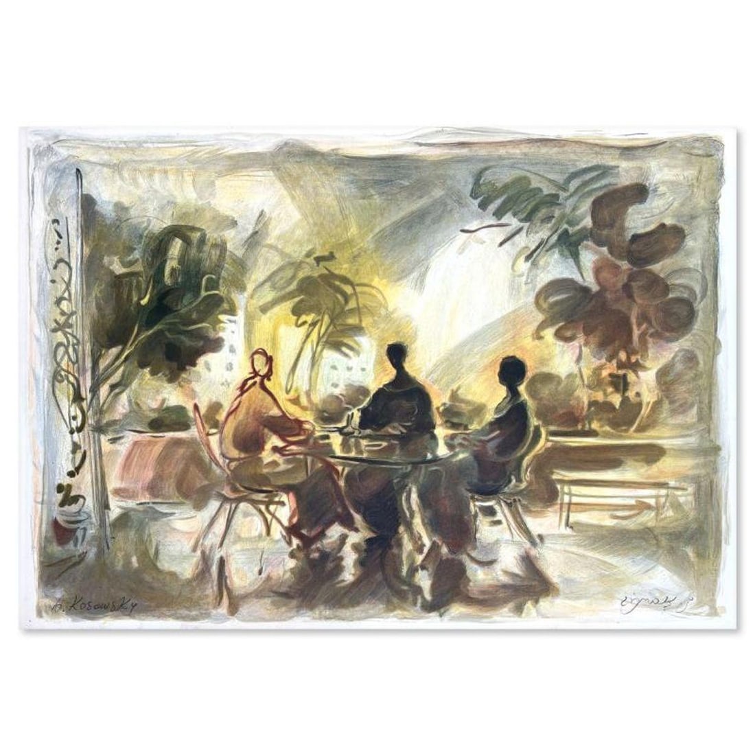 Avinoam Kosowsky, Hand Signed, Numbered Limited Edition with Letter of Authenticity.: This is a limited edition on paper by Avinoam Kosowsky. The piece comes hand signed by the artist, numbered, and with a letter of authenticity. Measures approximately 18" x 26". Reference#: 91278.