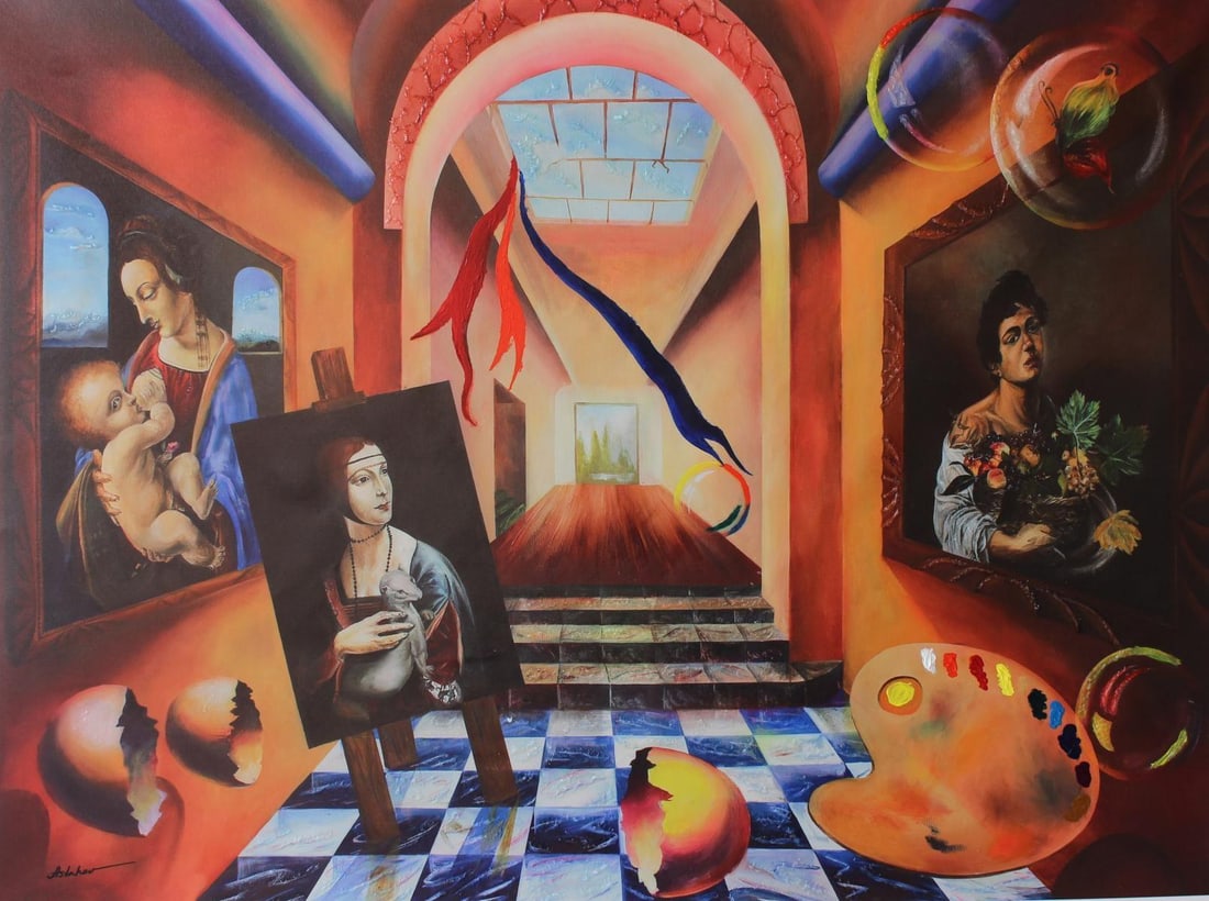 Alexander Astahov- Original Giclee on Canvas "The Artist": Artist: Alexander Astahov. Medium: Original Giclee on Canvas. Title: The Artist. Size: 30" x 40". Signature: Hand Signed by the Artist. Certificate of Authenticity: From the publisher. Reference#: 209