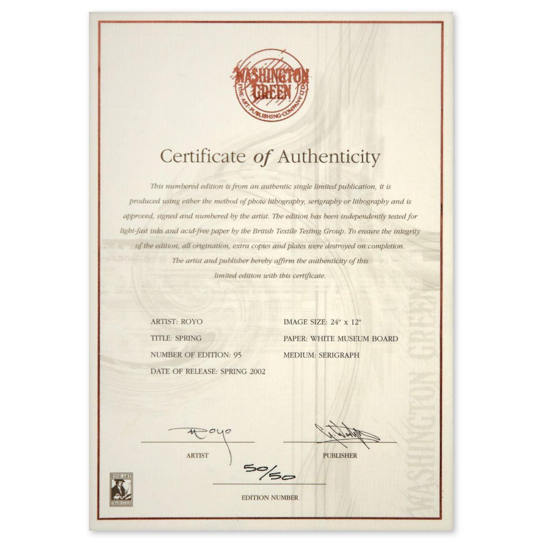 Royo- Serigraph "Spring" - 4