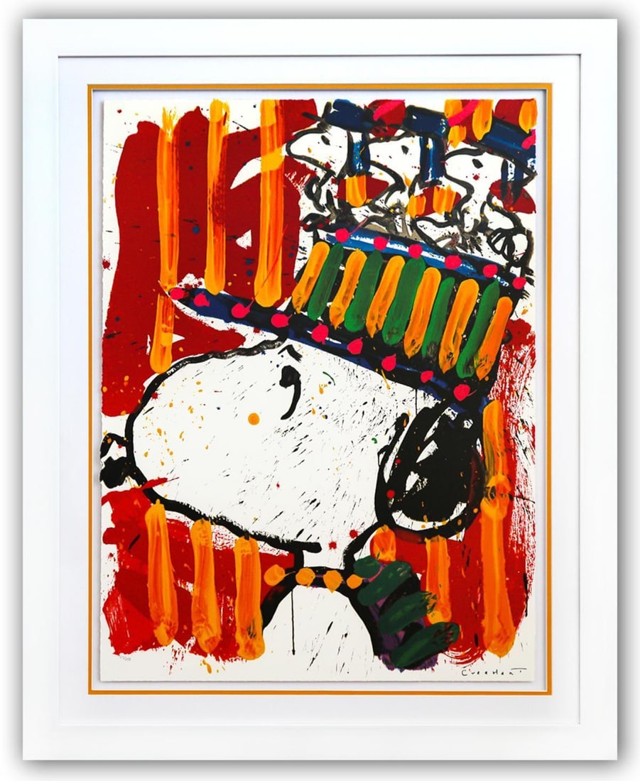 Tom Everhart- Hand Pulled Original Lithograph "Why I Don't Wear Hats": Artist: Tom Everhart. Medium: Hand Pulled Original Lithograph. Title: Why I Don't Wear Hats. Size: 30" x 22". Measures approx. 38" x 30" (framed). Signature: Hand Signed and Numbered by the artist. Ce