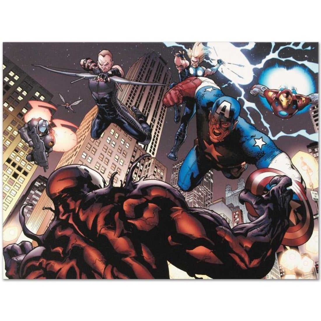 Marvel Comics "Ultimate Spider-Man #126" Numbered Limited Edition Giclee on Canvas by Stuart Immonen: A piece of comic book history, this limited edition, from original art by Stuart Immonen, depicts classic Marvel characters. Stuart Immonen is a Canadian comic book artist. He is best known for his wo