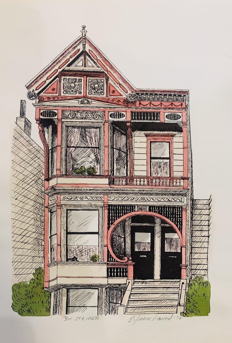 Eileen David- Watercolor monoprint on paper (1 of 1)