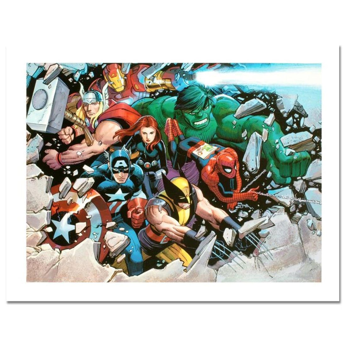 Stan Lee Signed, Marvel Comics "Son of Marvel: Reading Chronology" Limited Edition Canvas, Numbered: Son of Marvel: Reading Chronology is a limited edition giclee on canvas with art by John Romita Jr.. Officially licensed by Marvel, this piece is numbered 3/10 and hand signed by creative legend Stan