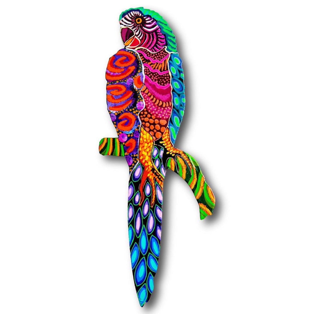 Patricia Govezensky- Original Painting on Laser CutÂ Steel "Moment of Peace": Artist: Patricia Govezensky. Medium: Original Painting on Laser CutÂ Steel. Title: Moment of Peace. Size: 14" x 5". Signature: Hand Signed by the artist. Certificate of Authenticity: From the publish