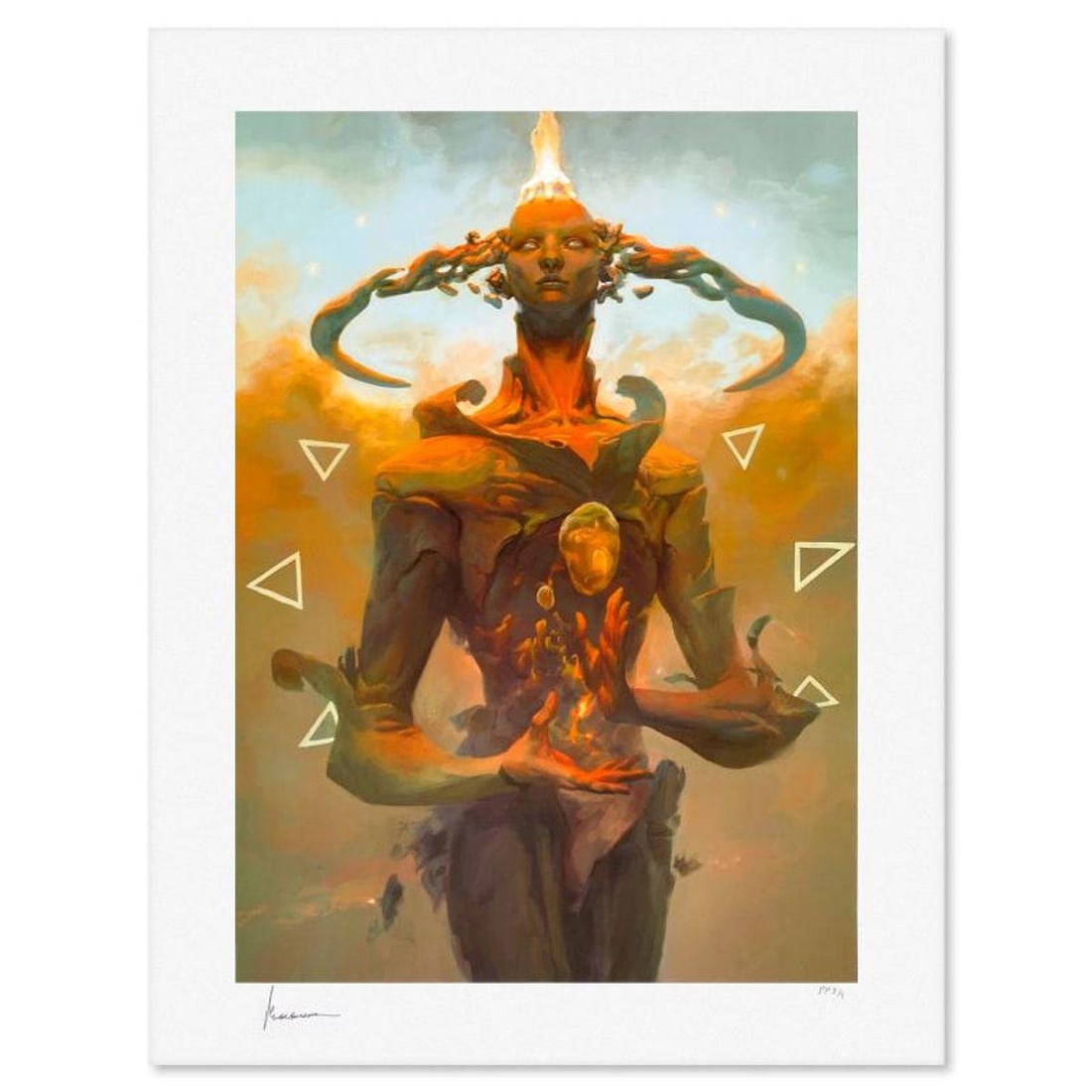 Peter Mohrbacher, "Tiferet: Emanation of Beauty" Limited Edition, PP Numbered 3/4 and Signed with: Tiferet: Emanation of Beauty is a limited edition giclee on paper by Peter Mohrbacher, PP numbered 3/4 and bearing the authorized signature of the artist. Includes Letter of Authenticity. Measures app