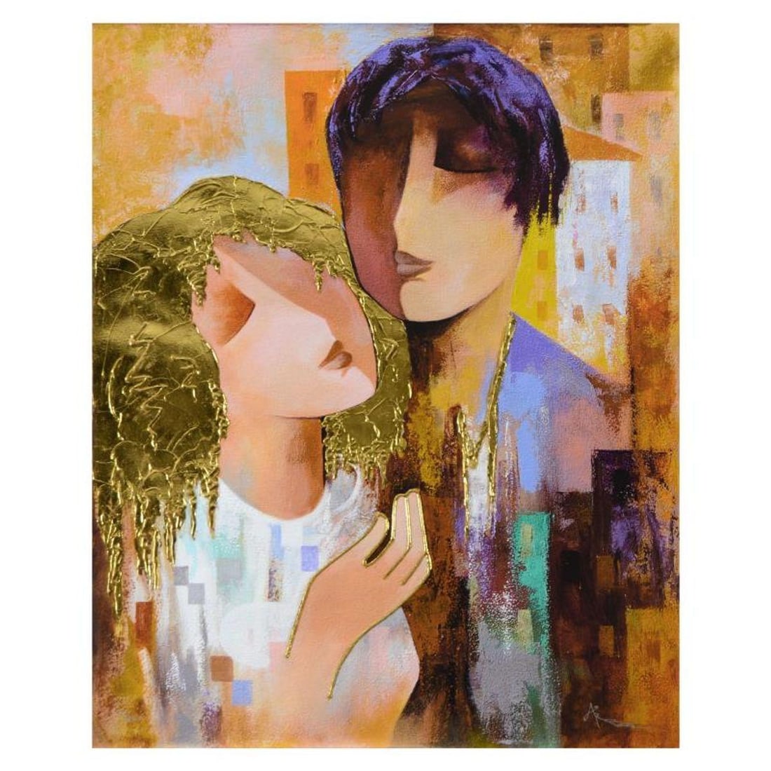 Arbe, "Honeymoon" Limited Edition on Canvas with Gold Embellishing, Numbered and Hand Signed with (1 of 2)