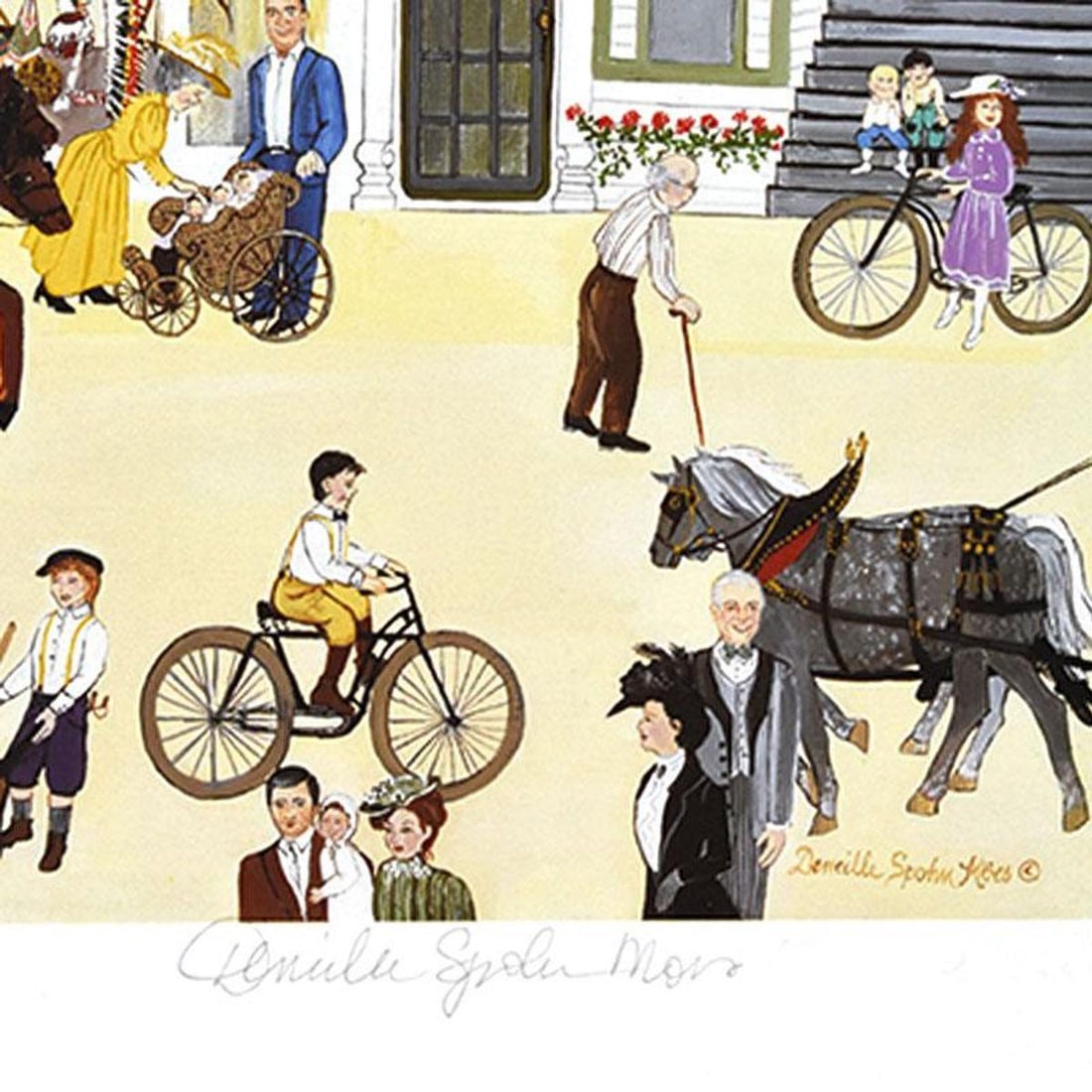 Deneille Spohn Moes, "Opera House" Limited Edition Serigraph, Numbered and Hand Signed with Letter - 2