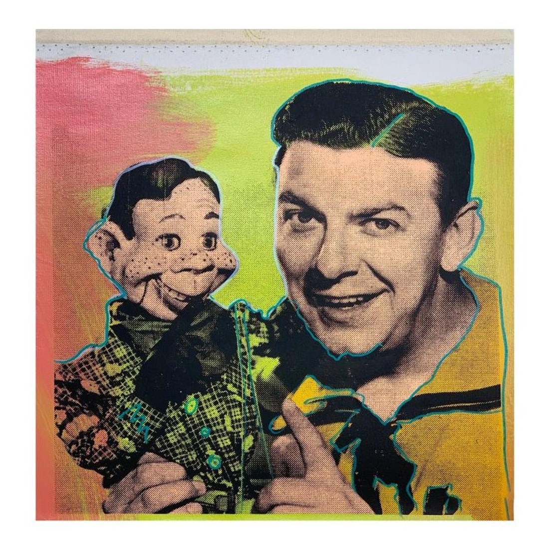 Steve Kaufman (1960-2010), "Howdy Doody" Hand Signed and Numbered Limited Edition Hand Pulled (1 of 2)