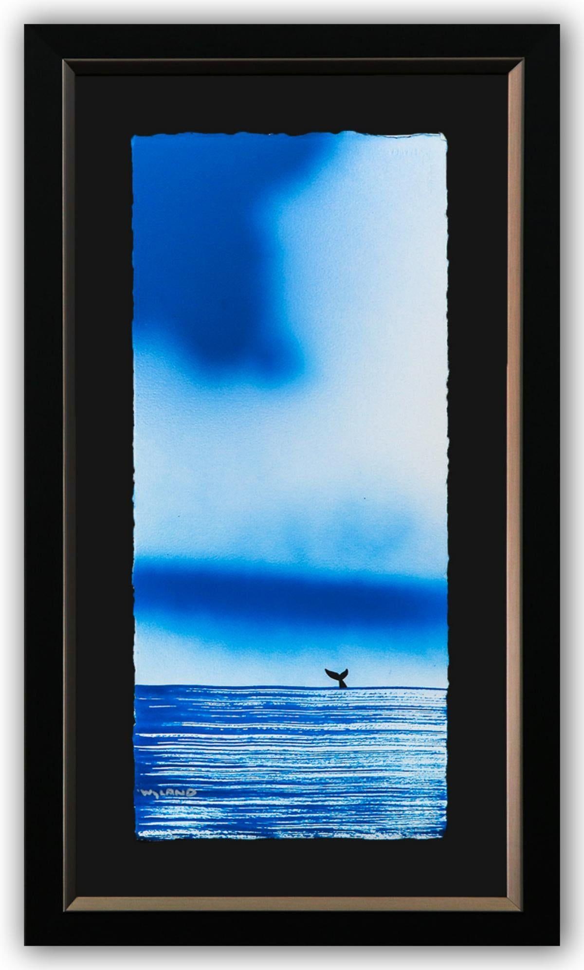 Wyland- Original Watercolor Painting on Deckle Edge Paper "Dolphin" (1 of 3)