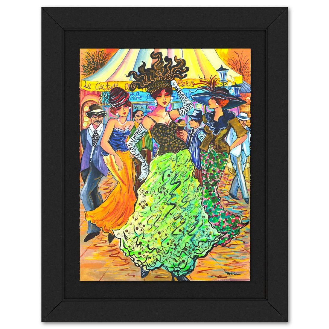 Patricia Govezensky- Original Watercolor on Paper "Radiant Melody": Artist: Patricia Govezensky. Medium: Original Watercolor on Paper. Title: Radiant Melody. Size: 30" x 22". Measures approx. 40" x 32" (framed). Signature: Hand signed. Certificate of Authenticity: is