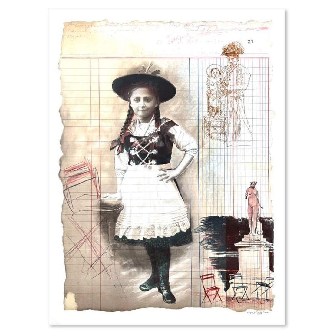 Arie Azene, Hand Signed, Numbered Limited Edition with Letter of Authenticity.: This is a limited edition on paper by Arie Azene. The piece comes hand signed by the artist, numbered, and with a letter of authenticity. Measures approximately 26" x 19". Reference#: 89799.