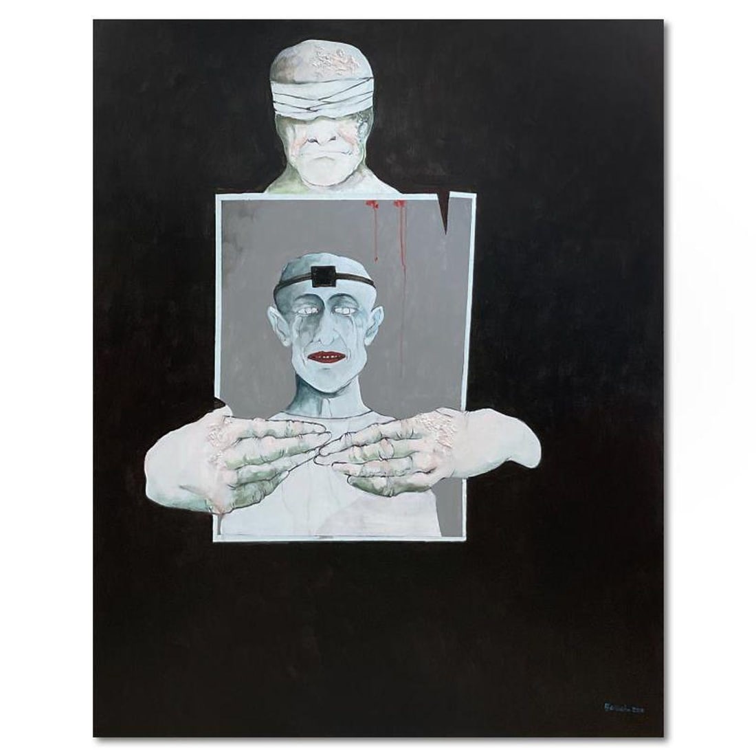 Milton Berwin (1925-2023), Original Painting on Canvas (60" x 48"), Hand Signed with Letter of: This is an original painting on stretched canvas by Milton Berwin (1925-2023), hand signed by the artist. Includes Letter of Authenticity. Measures approx. 60" x 48" (image).