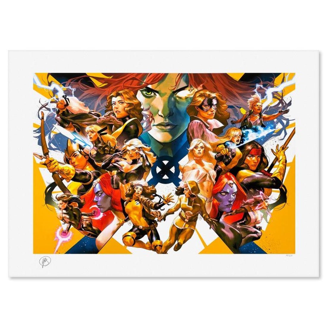 Marvel Comics & Yasmine Putri, "House of X / Powers of X" Limited Edition, PP Numbered 3/4 and: House of X / Powers of X is a limited edition giclee on paper by Yasmine Putri, PP numbered 3/4 and bearing the authorized signature of the artist. Includes Letter of Authenticity. Measures approx. 24