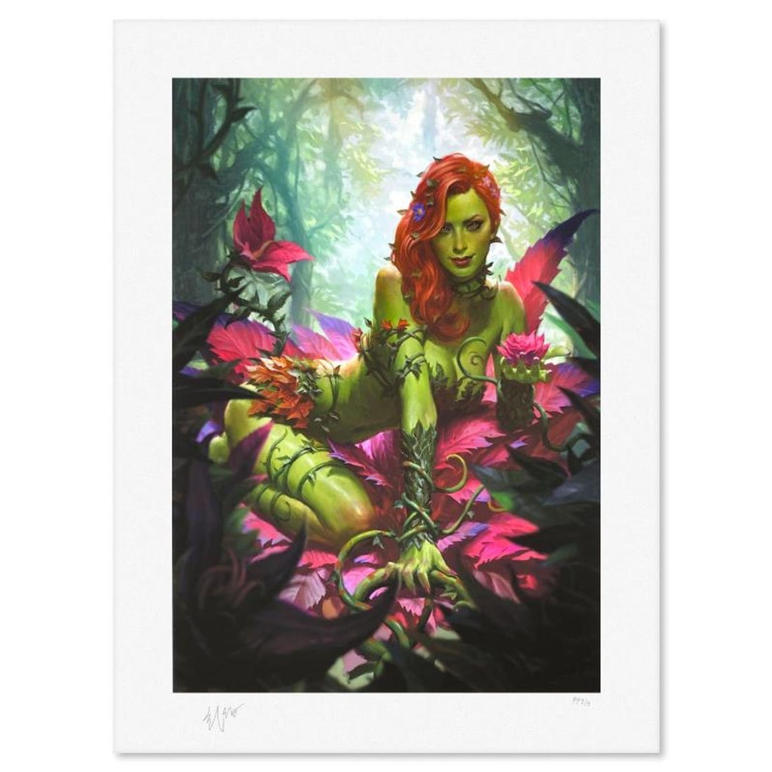 DC Comics & Heonhwa Choe, "Poison Ivy" Limited Edition, PP Numbered 3/4 and Signed with Letter of: Poison Ivy is a limited edition giclee on paper from DC Comics and Heonhwa Choe, PP numbered 3/4 and bearing the authorized signature of the artist. Includes Letter of Authenticity. Measures approx. 2