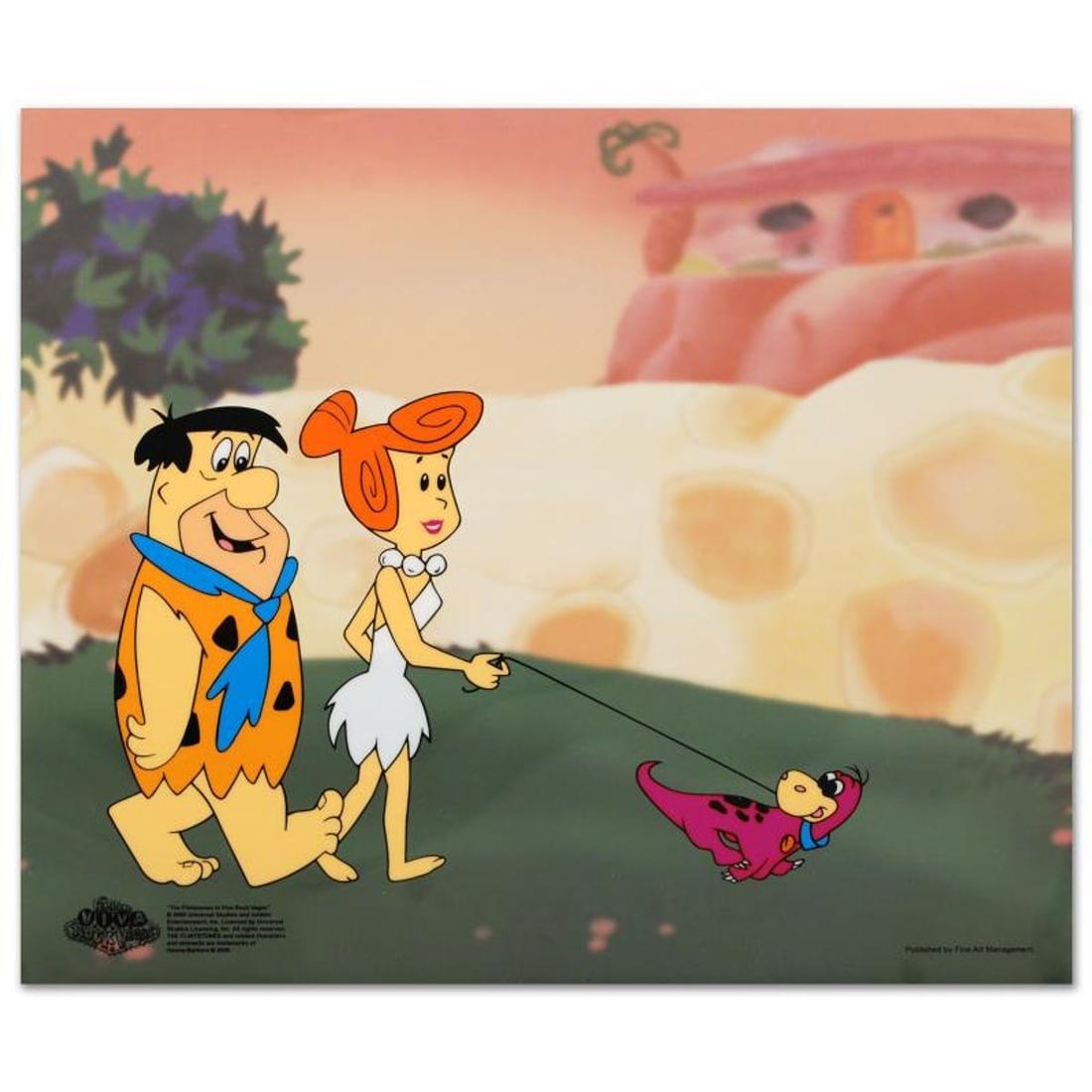 The Flintstones Walking Dino Limited Edition Sericel from the Popular Animated Series The (1 of 1)