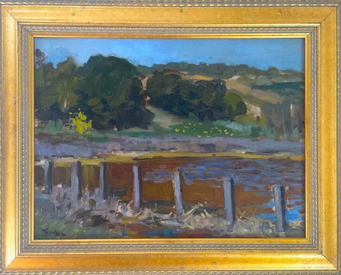 Boris Tyomkin- Original oil painting on board: Artist: Boris Tyomkin. Medium: Original oil painting on board. Measures approx. 14" x 18" (framed). Signature: Signed. Reference#: 62120.