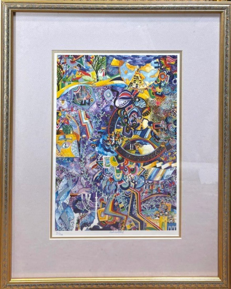 Raphael Abecassis- Serigraph on paper: Artist: Raphael Abecassis. Medium: Serigraph on paper. Measures approx. 20" x 30" (framed). Signature: Hand signed and numbered. Reference#: A-30900.