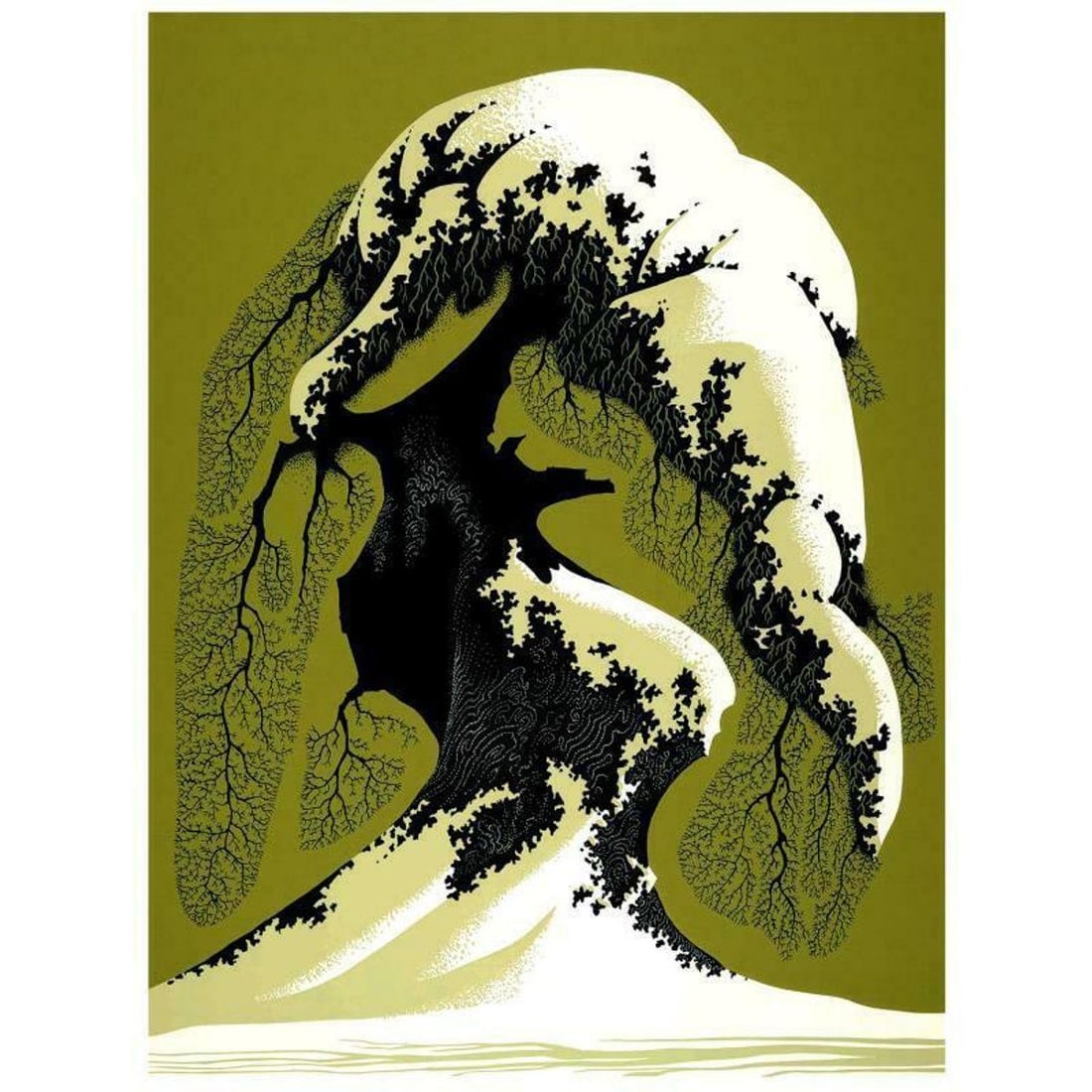 Eyvind Earle (1916-2000), "Snow Laden" Limited Edition Serigraph on Paper; Numbered & Hand Signed; (1 of 2)
