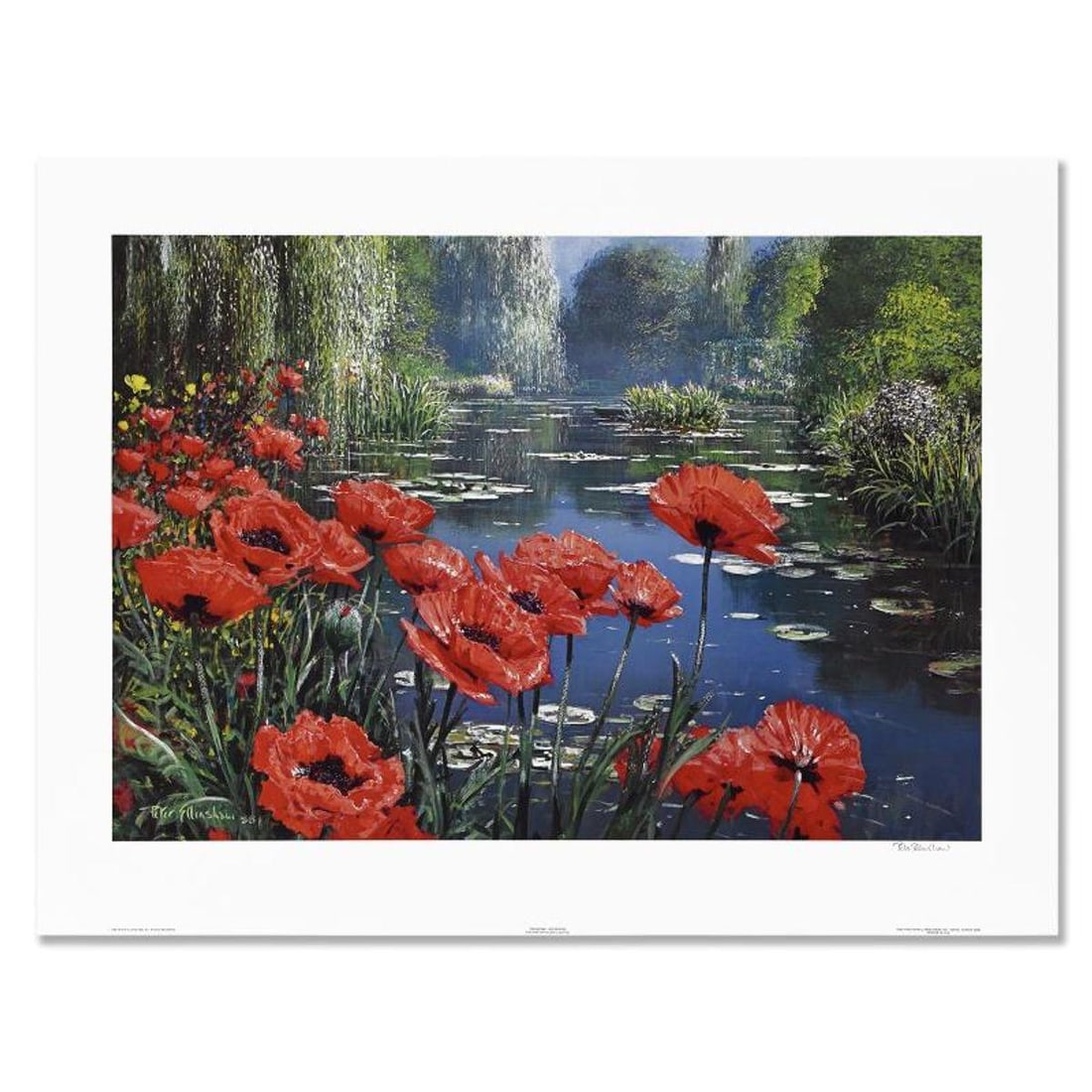 Peter Ellenshaw (1913-2007), "Springtime - Red Poppies" Limited Edition Lithograph, Numbered and: Springtime - Red Poppies is a limited edition lithograph on paper by Peter Ellenshaw (1913-2007), numbered and hand signed by the artist. Includes Letter of Authenticity. Measures approx. 33.5" x 24"
